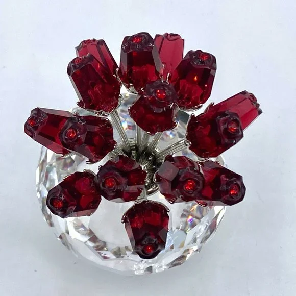 Swarovski Crystal vase of 15th Red Roses limited edition MIB s/mirror CB1565